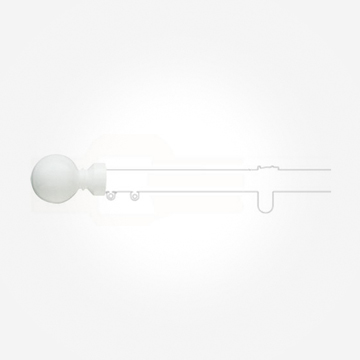 Finial - White Ball End for 30mm Metropole