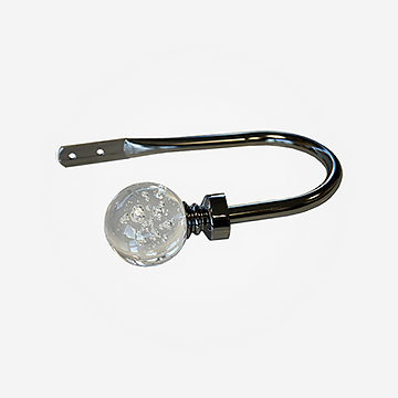 Holdback For 28mm Allure Classic Black Nickel Glass Bubbles Ball