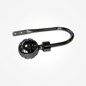 Holdback For 28mm Allure Classic Black Nickel Ribbed Ball