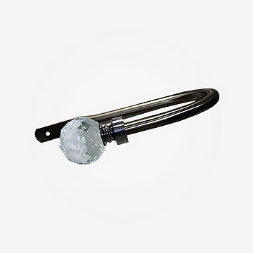 Holdback For 28mm Allure Classic Crystal Black Nickel Curtain Pole Accessory