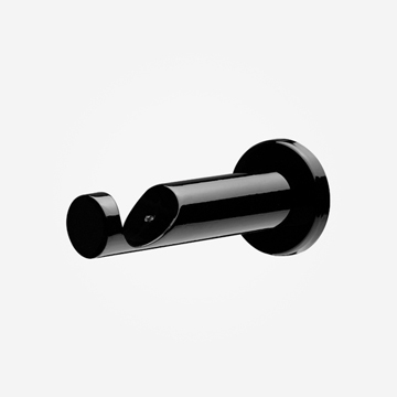 Linea Bracket For 28mm Eclipse Black Gloss Curtain Pole Accessory