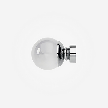 Plain Clear Ball Finial For 28mm Neo Chrome