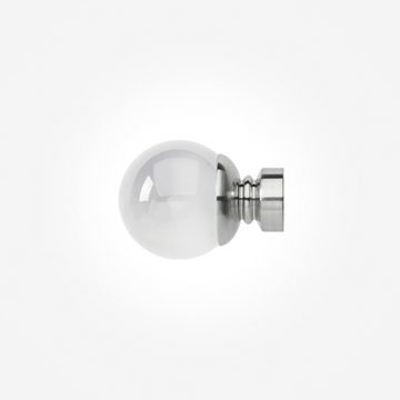Plain Clear Ball Finial For 28mm Neo Stainless Steel