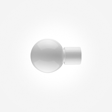 Sphera Finial For 28mm Eclipse White Gloss