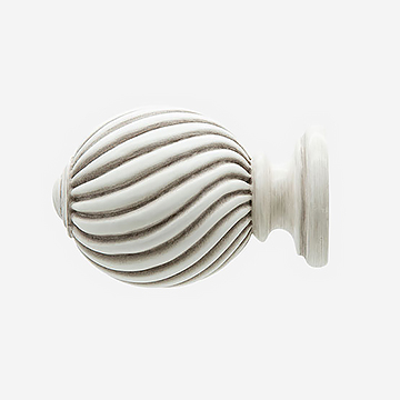 Swirl Finial For 45/55mm Portofino Distressed Ivory