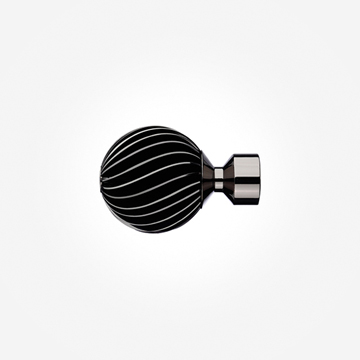 Zara Finial For 28mm Lustra Black Nickel