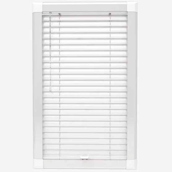 image of white metal venetian perfect fit blind for sale from blinds direct