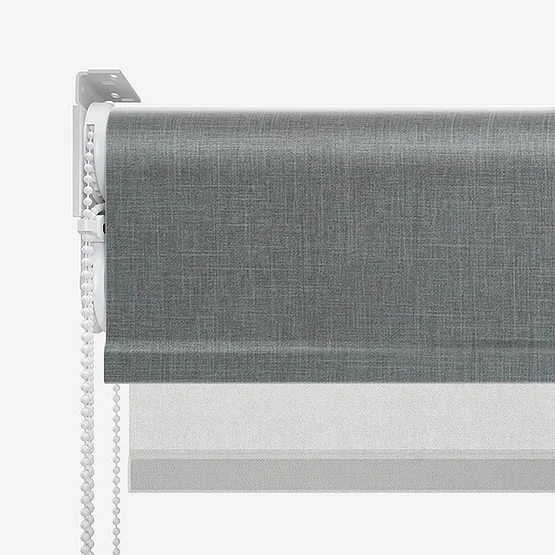 Leniro Blackout Dove Grey & Grey double_roller