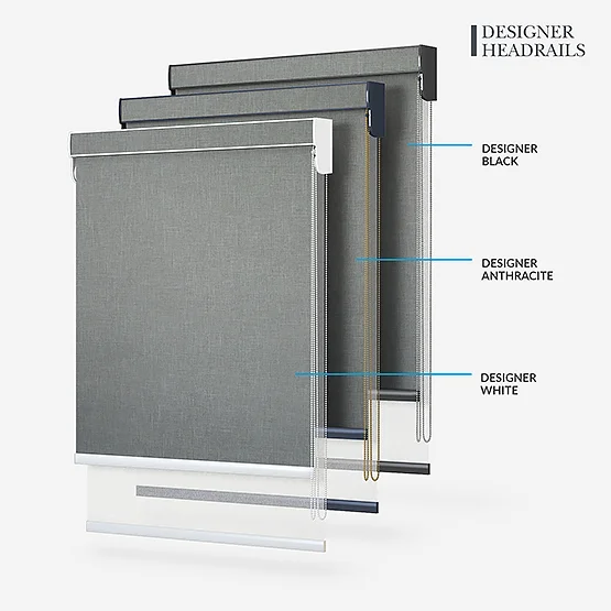 Leniro Blackout Dove Grey & White double_roller