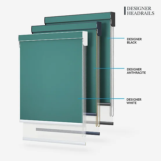 Carnival Blackout Teal & White double_roller