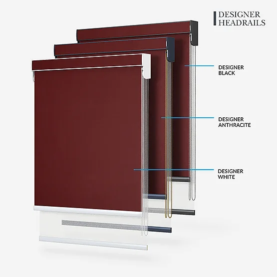 Optima Blackout Merlot Red & White double_roller
