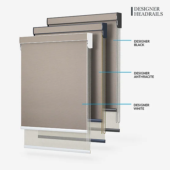 Oxford Blackout Taupe & Natural double_roller