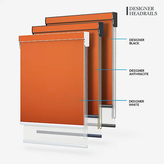 Spectrum Blackout Burnt Orange & White double_roller