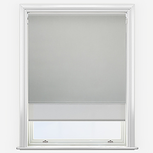 Leniro Blackout Pebble Grey & Grey Double Roller Blind