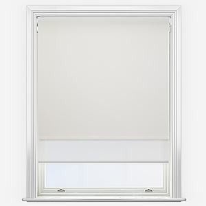 Carnival Blackout Ecru & White Double Roller Blind