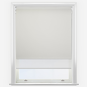 Carnival Blackout Ivory & White Double Roller Blind