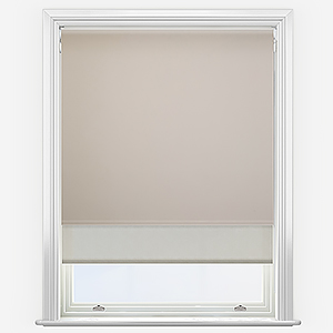 Carnival Blackout Taupe & Natural Double Roller Blind