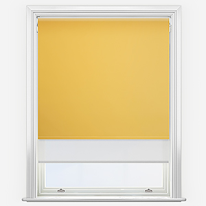 Optima Blackout Daffodil Yellow & White Double Roller Blind