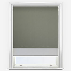 Optima Blackout Pewter & SunVue Dove Grey Double Roller Blind