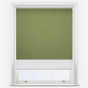 Pop Blackout Fern & White Double Roller Blind