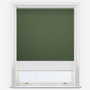 Pop Blackout Ivy & White Double Roller Blind