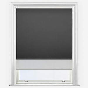 Spectrum Blackout Anthracite & Grey Double Roller Blind