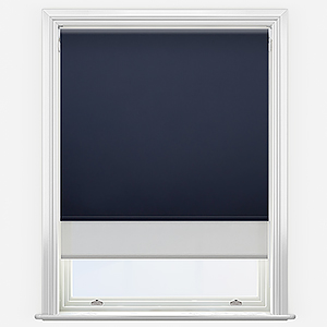 Spectrum Blackout Navy & Grey Double Roller Blind