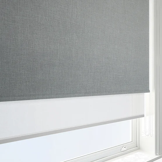 Leniro Blackout Dove Grey & White double_roller