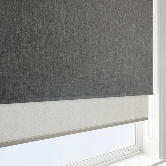 Leniro Blackout Mole Grey & Natural double_roller