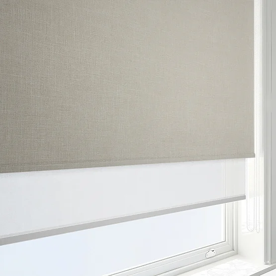 Leniro Blackout Natural & White double_roller