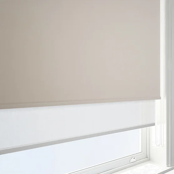 Carnival Blackout Taupe & White double_roller