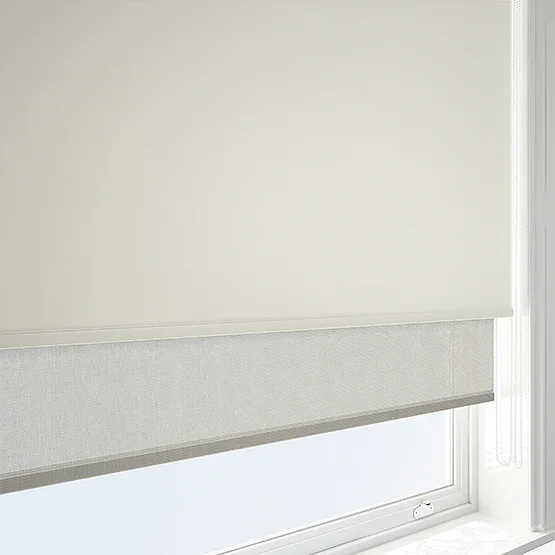 Optima Blackout White & Natural double_roller