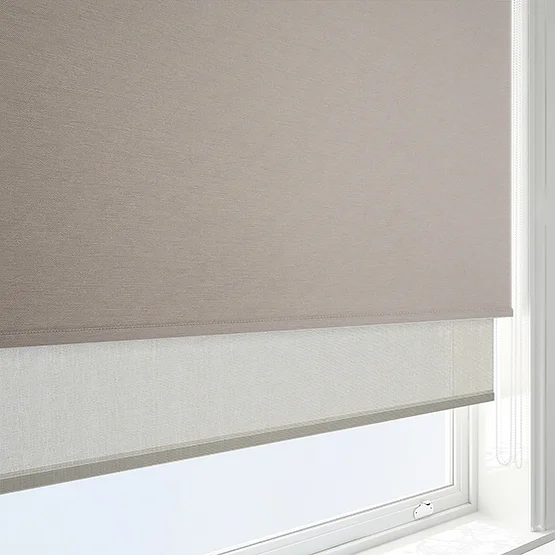 Oxford Blackout Taupe & Natural double_roller