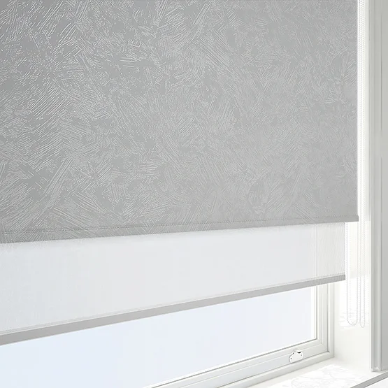Romany Light Grey & White double_roller