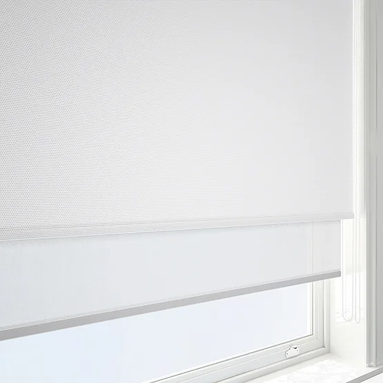 Supreme Blackout White & SunVue White double_roller