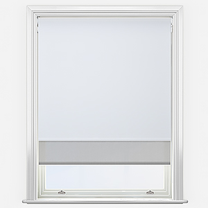 Double Roller AquaLuxe SunVue White & Dove Grey