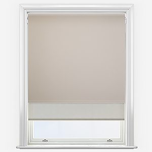 Double Roller Carnival Blackout Taupe & Natural