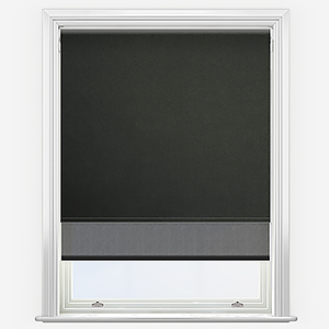 Double Roller Fusion Blackout Black & SunVue Jet Black