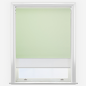 Double Roller Fusion Blackout Light Sage & White