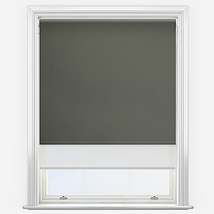 Double Roller Fusion Blackout Slate Grey & White