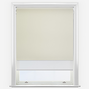 Double Roller Fusion Blackout White & SunVue White