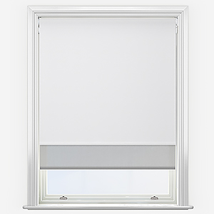 Double Roller SunVue White & Dove Grey