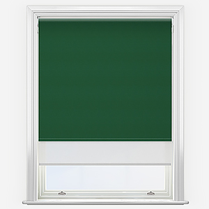 Double Roller Supreme Blackout Forest Green & White