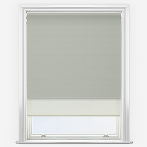 Double Roller Supreme Blackout Mist Grey & Cream