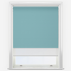 Double Roller Supreme Blackout Ocean Green & White