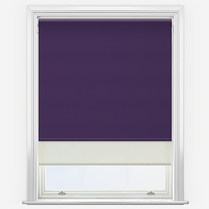 Double Roller Supreme Blackout Purple & Cream