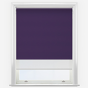 Double Roller Supreme Blackout Purple & White