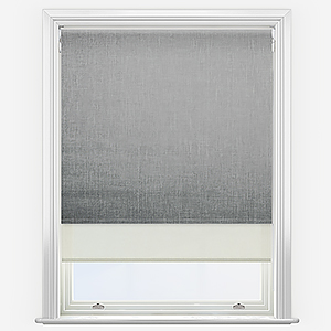 Double Roller Voga Blackout Smoke Grey & Cream