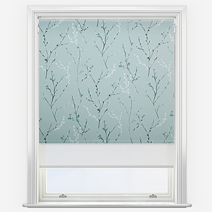 Double Roller Willow Morning Mist White