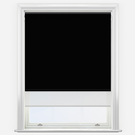 Double Roller AquaLuxe Black & White Double Roller Blind